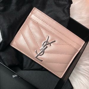 Authentic YSL blush nude card holder